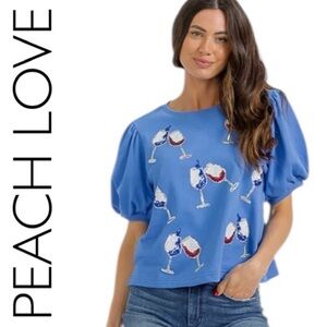 033:  PEACH LOVE NEW TOP BLUE (GG4)